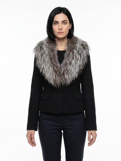 Dolce & Gabbana Black Virgin Wool Jacket