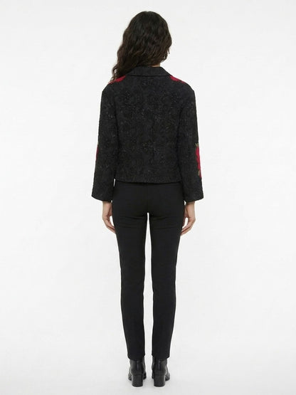 Dolce & Gabbana Black Cotton Biker Jacket