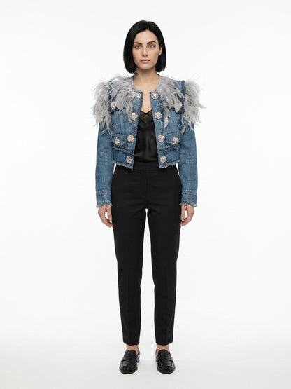 Dolce & Gabbana Bicolor Cotton Denim Jacket