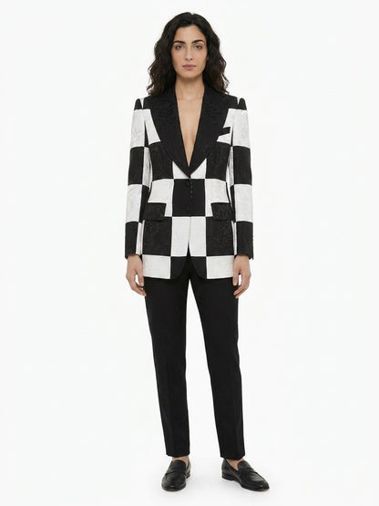 Dolce & Gabbana Black And White Acetate Jacket