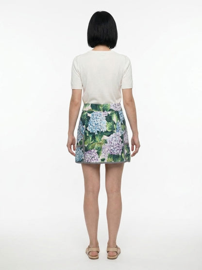 Dolce & Gabbana Bicolor Cotton Mini Skirt