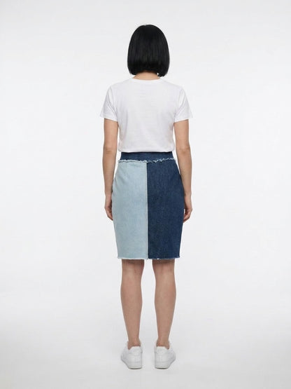 Dolce & Gabbana Bicolor Denim Skirt