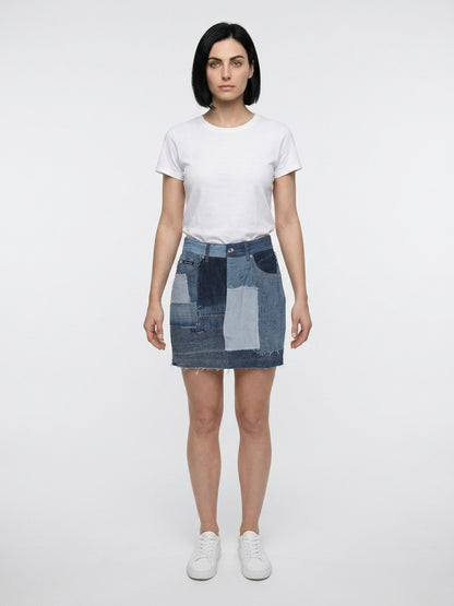 Dolce & Gabbana Bicolor Cotton Mini Skirt