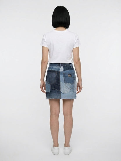 Dolce & Gabbana Bicolor Cotton Mini Skirt