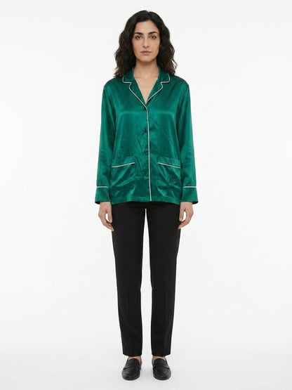 Dolce & Gabbana Bicolor Silk Blouse IT40|S