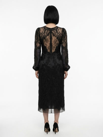Dolce & Gabbana Black Cotton Cocktail Dress