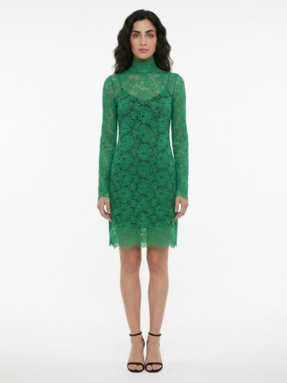 Dolce & Gabbana Green Cotton Cocktail Dress