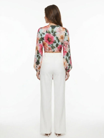 Dolce & Gabbana Multicolor Elastane Long Sleeve T-Shirt