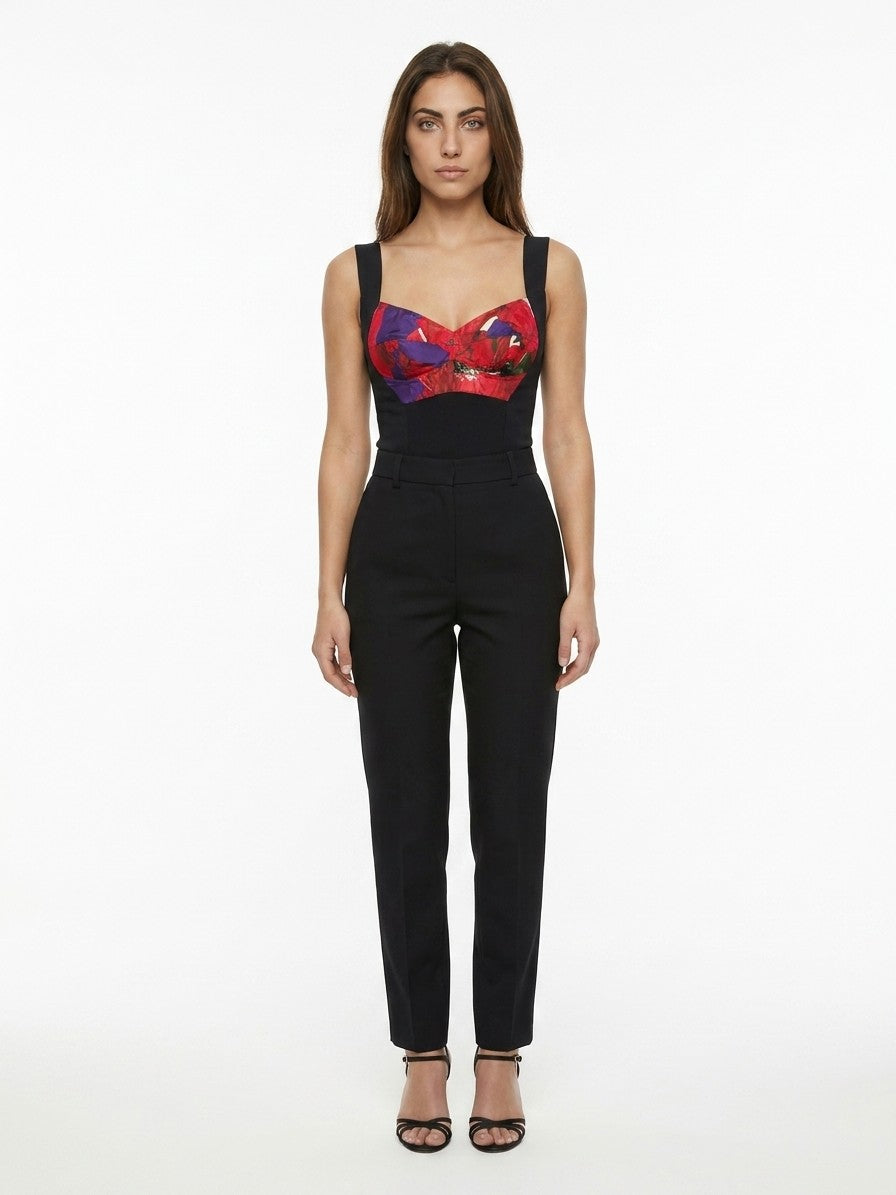 Dolce & Gabbana Multicolor Silk Sleeveless T-Shirt