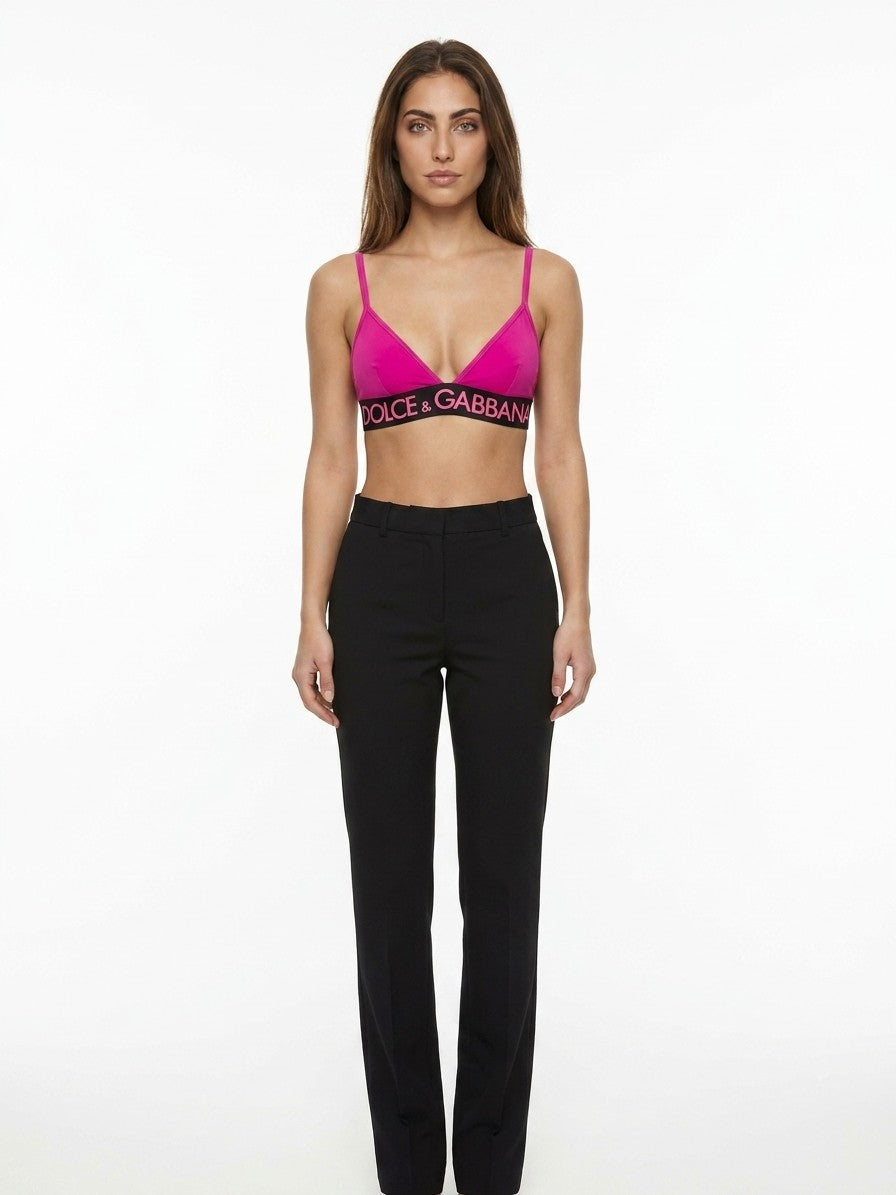Dolce & Gabbana Fuchsia Elastane Sleeveless T-Shirt