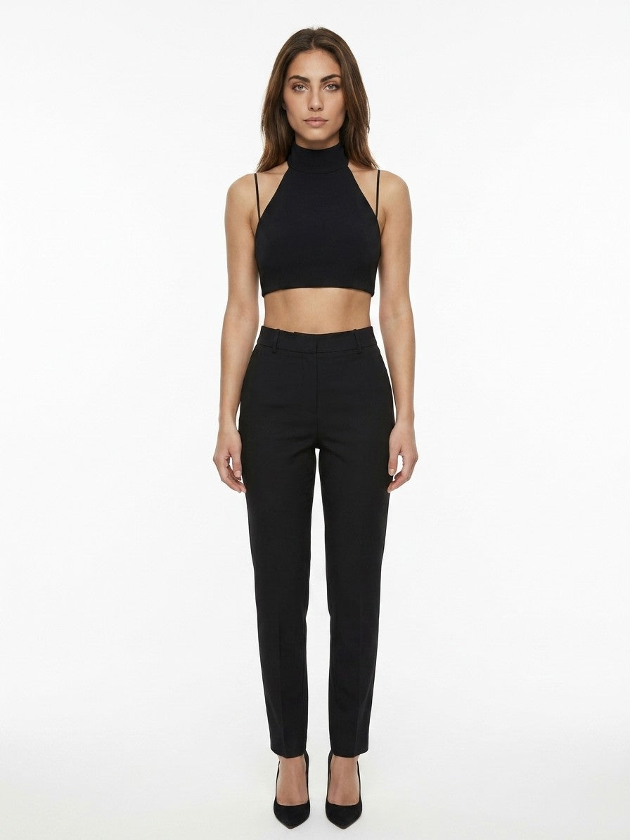 Dolce & Gabbana Black Elastane Sleeveless T-Shirt