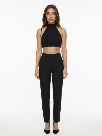 Dolce & Gabbana Black Elastane Sleeveless T-Shirt