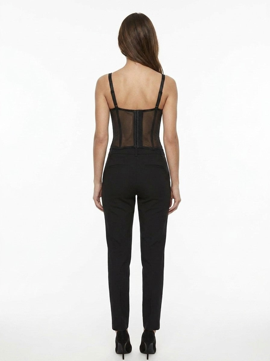 Dolce & Gabbana Black Elastane Sleeveless T-Shirt