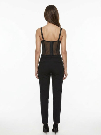 Dolce & Gabbana Black Elastane Sleeveless T-Shirt