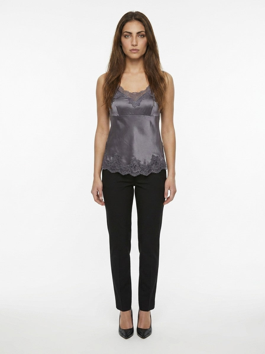 Dolce & Gabbana Gray Cotton Sleeveless T-Shirt