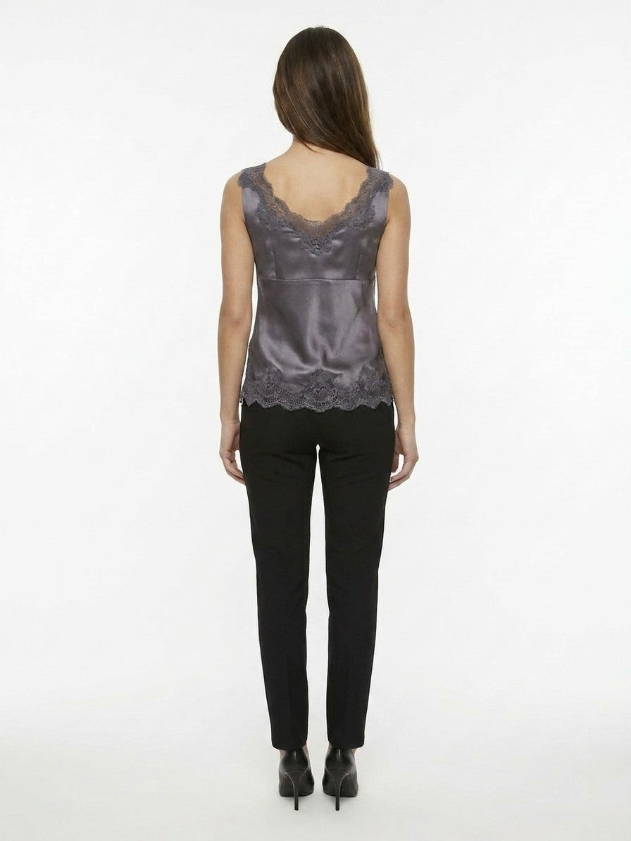 Dolce & Gabbana Gray Cotton Sleeveless T-Shirt