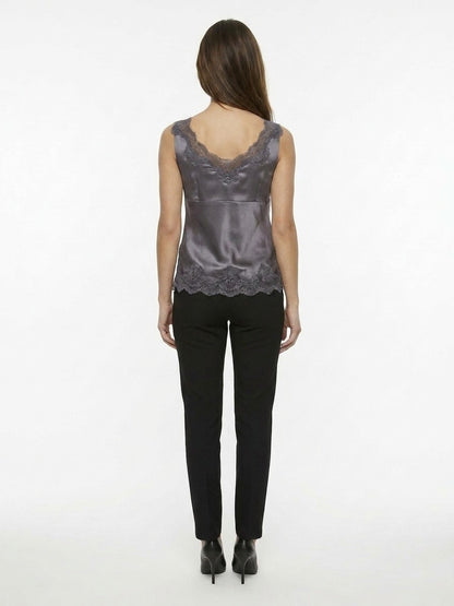 Dolce & Gabbana Gray Cotton Sleeveless T-Shirt