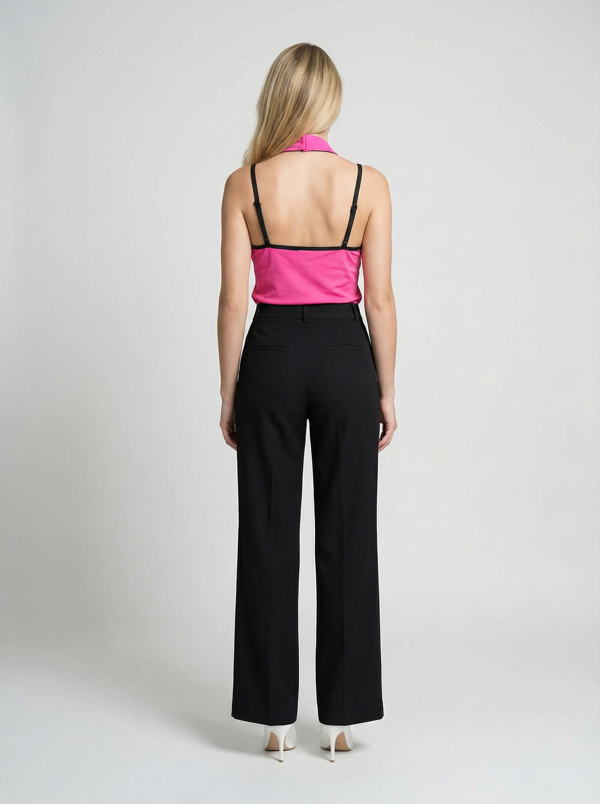 Dolce & Gabbana Pink Virgin Wool Sleeveless T-Shirt