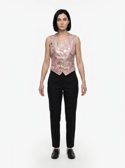 Dolce & Gabbana Pink Elastane Waistcoat