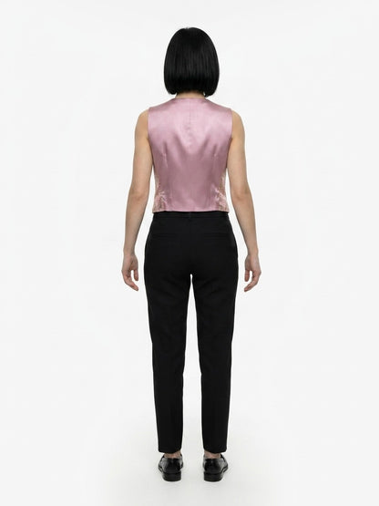 Dolce & Gabbana Pink Elastane Waistcoat