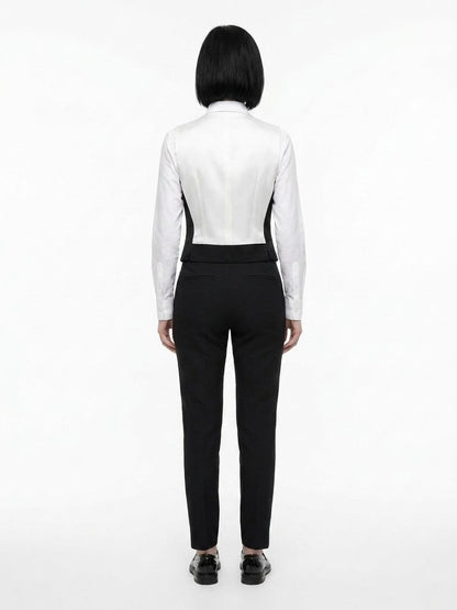 Dolce & Gabbana Black Elastane Waistcoat