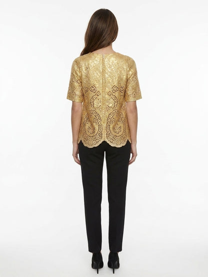 Dolce & Gabbana Gold Marabou T-Shirt