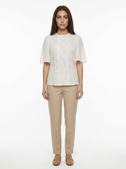 Dolce & Gabbana White Silk T-Shirt