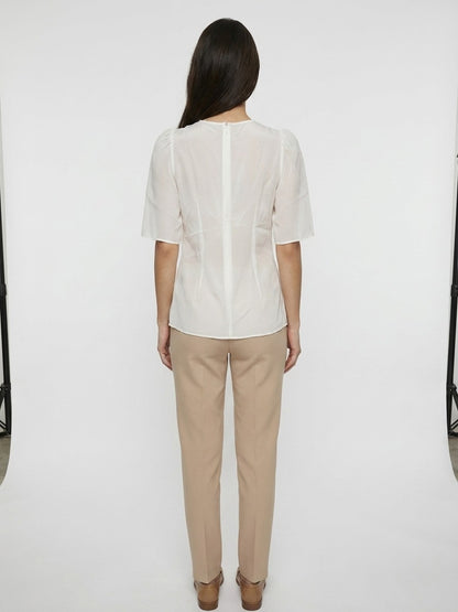Dolce & Gabbana White Silk T-Shirt