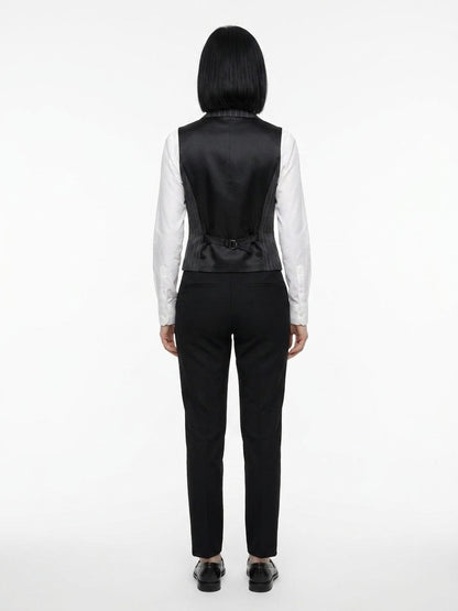Dolce & Gabbana Black Wool Waistcoat