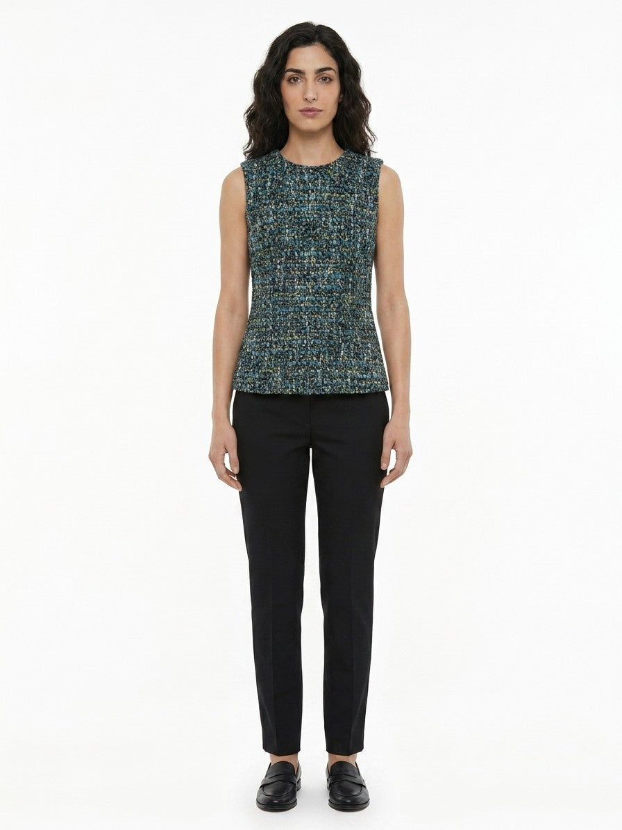 Dolce & Gabbana Multicolor Silk Sleeveless T-Shirt