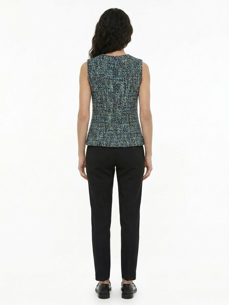 Dolce & Gabbana Multicolor Silk Sleeveless T-Shirt