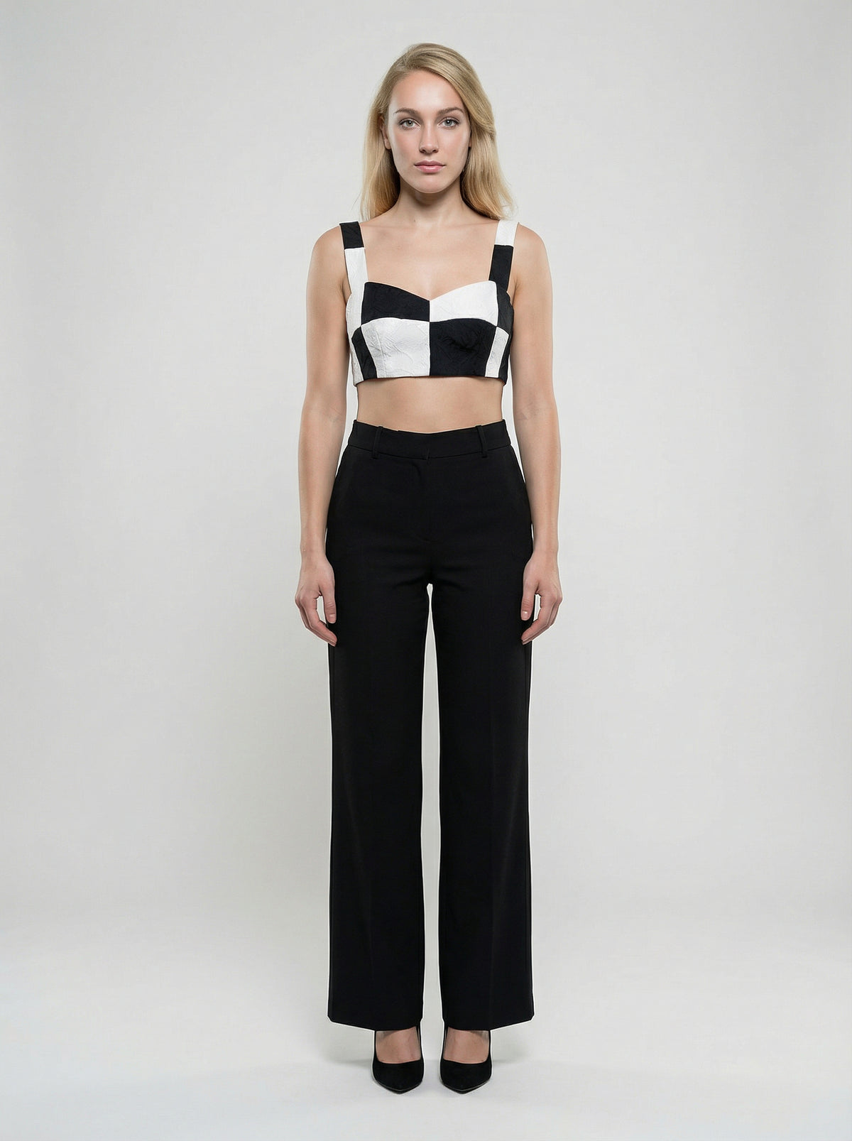 Dolce & Gabbana Black And White Elastane Tank Top