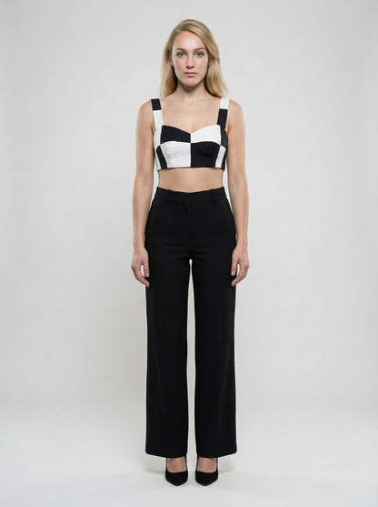 Dolce & Gabbana Black And White Elastane Tank Top