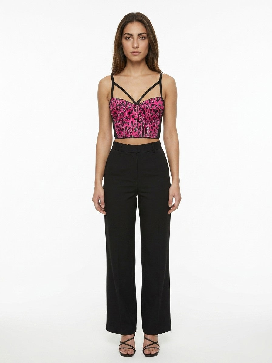 Dolce & Gabbana Pink Elastane Sleeveless T-Shirt