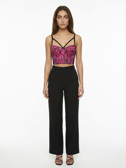 Dolce & Gabbana Pink Elastane Sleeveless T-Shirt