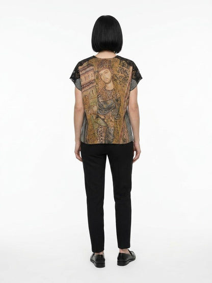 Dolce & Gabbana Gray Polyamide T-Shirt