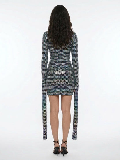 Dolce & Gabbana Silver Elastane Cocktail Dress