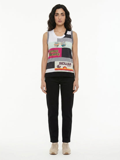 Dolce & Gabbana Multicolor Cotton Tank Tops