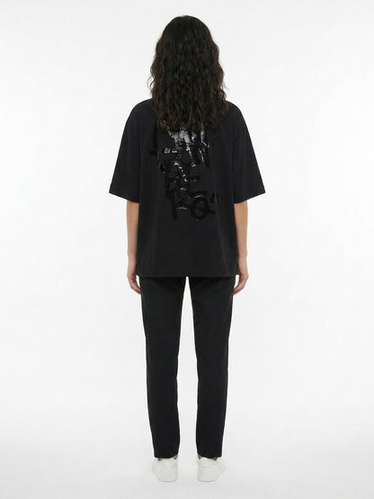 Dolce & Gabbana Black Cotton T-Shirt - Women's XL
