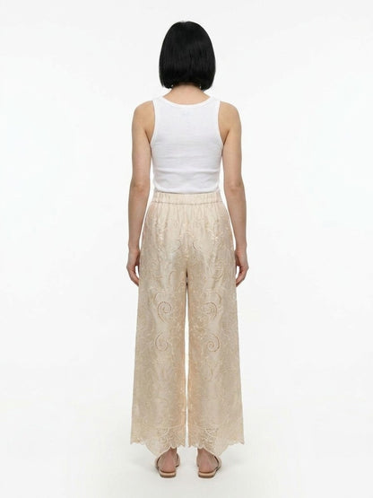 Dolce & Gabbana Beige Cotton Casual Pants