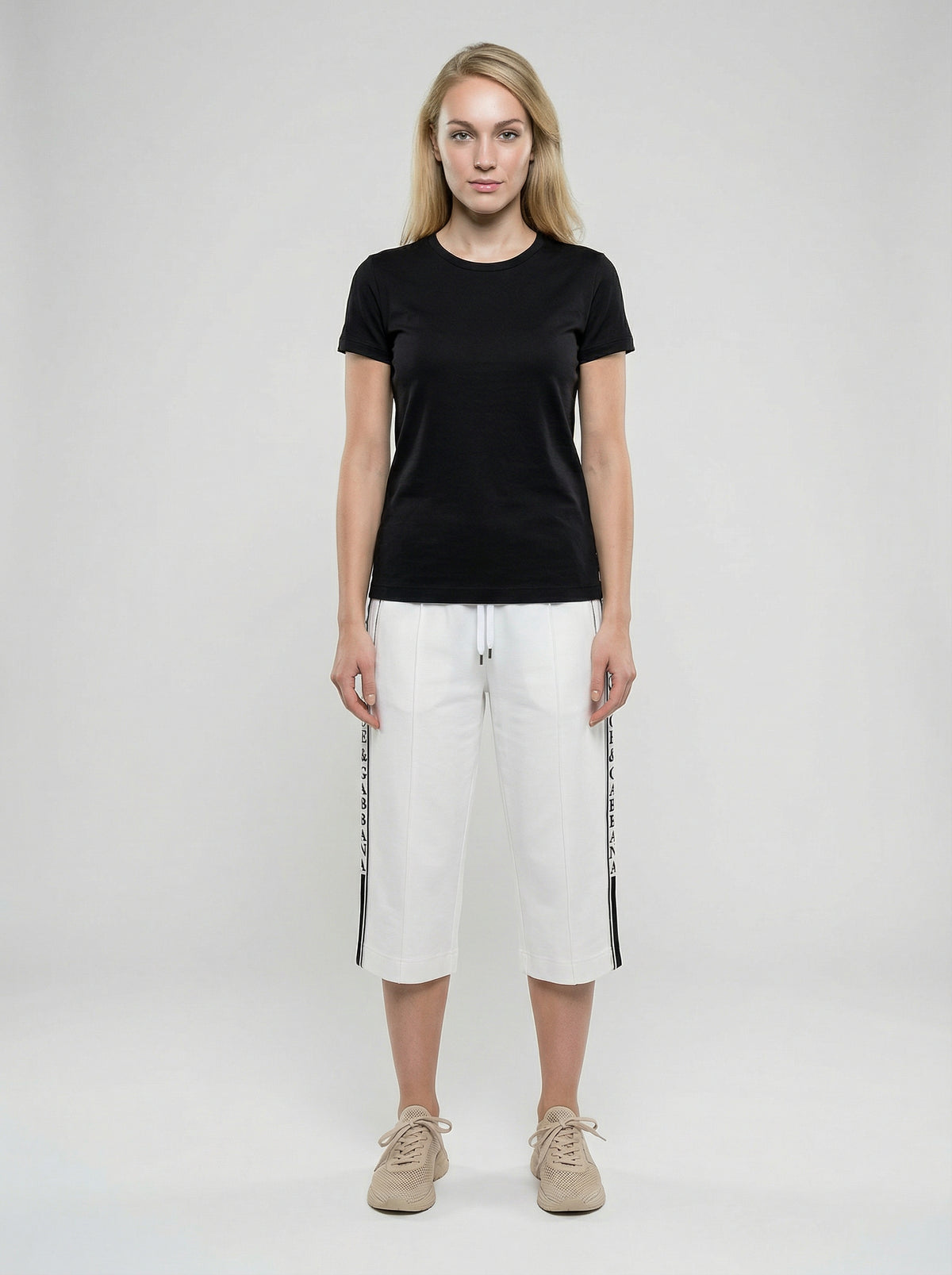 Dolce & Gabbana White Elastane Cropped Pants IT48 | XL