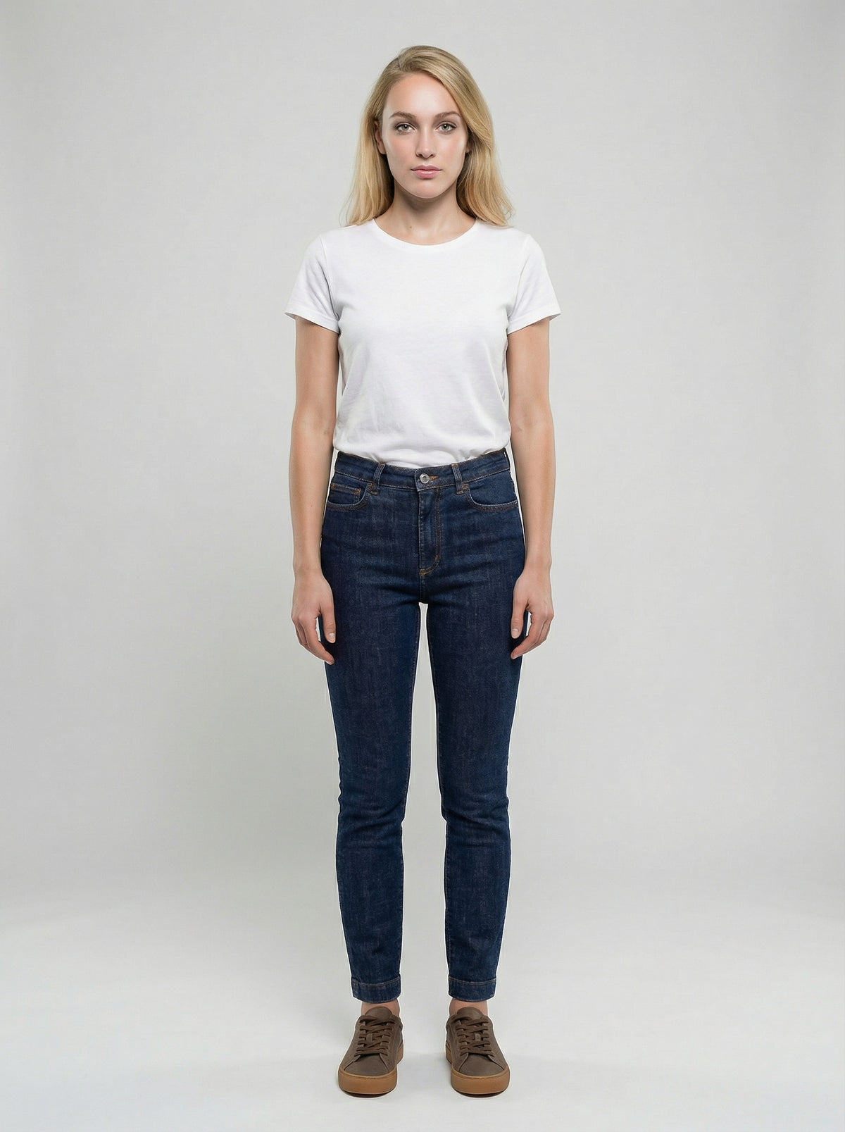 Dolce & Gabbana Navy Blue Cotton Skinny Jeans