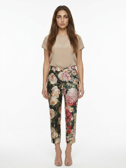 Dolce & Gabbana Multicolor Cotton Cropped Pants - IT40|S