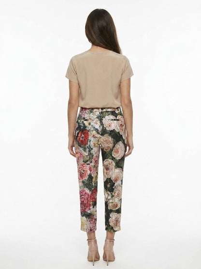 Dolce & Gabbana Multicolor Cotton Cropped Pants - IT40|S