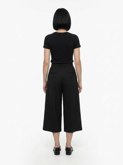 Dolce & Gabbana Black Cotton Cropped Pants