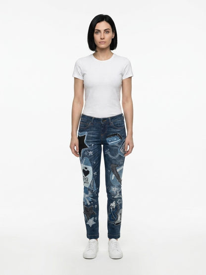 Dolce & Gabbana Blue Cotton Straight-Leg Jeans