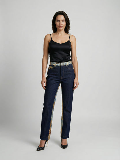 Dolce & Gabbana Blue Cotton Straight-Leg Jeans