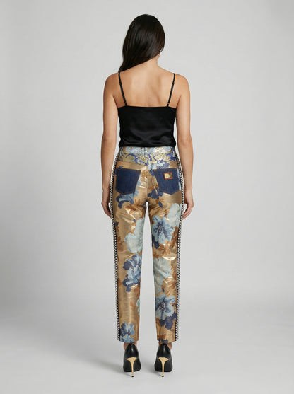 Dolce & Gabbana Blue Cotton Straight-Leg Jeans