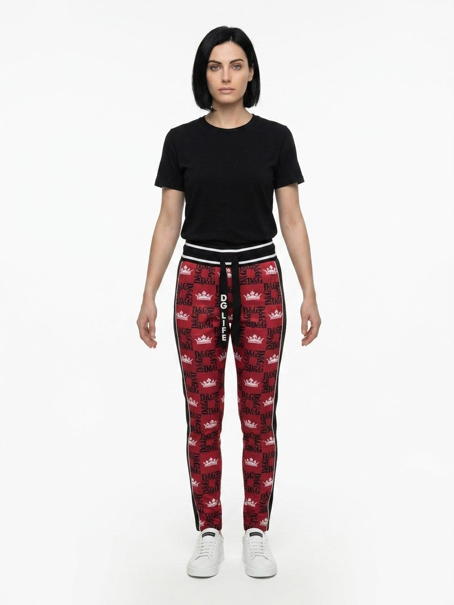 Dolce & Gabbana Red Polyester Leggings - IT36|XXS