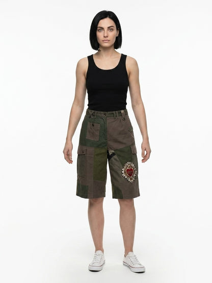 Dolce & Gabbana Army Cotton Shorts for Women - IT38|XS